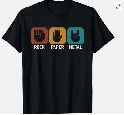 Heavy Metal Music Rock ON Rock Paper Metal Unisex T-Shirt