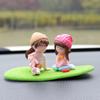2Pcs Car Dashboard Doll Creative Couple Crystal Balloon House Ornament Decoration Auto Interior Accessories for Gift Girl Women