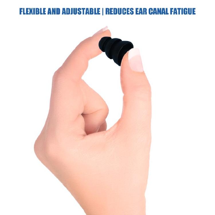 6 Pezzi Auricolari Ergonomici Tripla Silicone 3,8 mm Universali Per Ascolto Prolungato Senza Fastidio