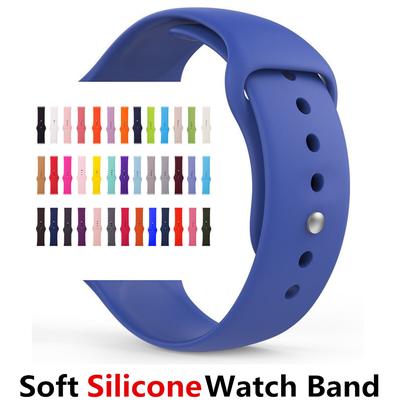 Silicone Sport Band for Apple Watch 40mm 44mm 38mm 42mm Bracelet Wrist Rubber Strap iWatch Series