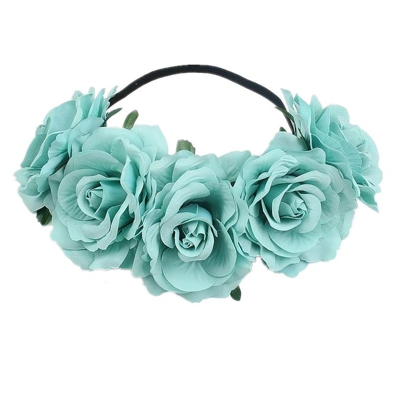 Halloween Rose Hair Band Hair Hoop Cosplay Costume Party Flannel Flowers Crown Headband Festival Hair Garland Wedding