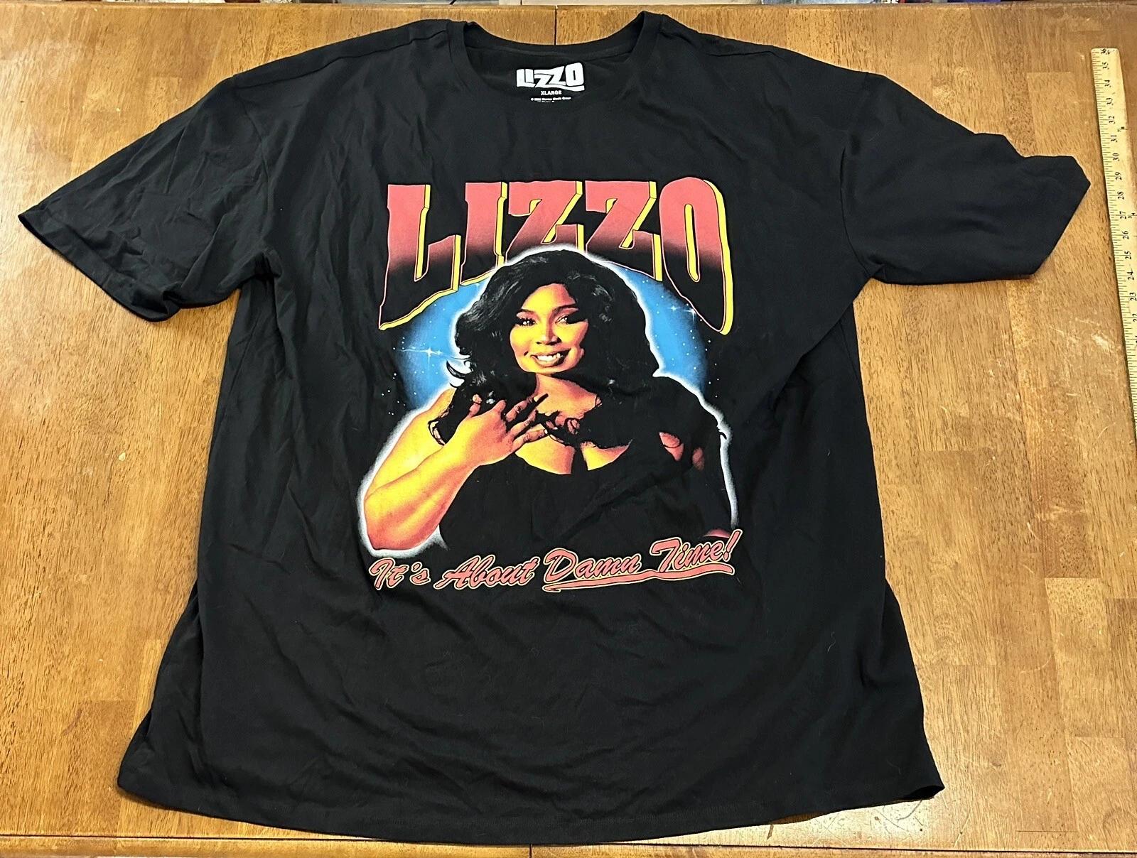 Lizzo It’s About Damn Time Rap Tee Sleep T Shirt Oversized XL S