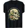 European Sizes Beauty In Darkness - Skull & Floral Dark Academia Design T-Shirt