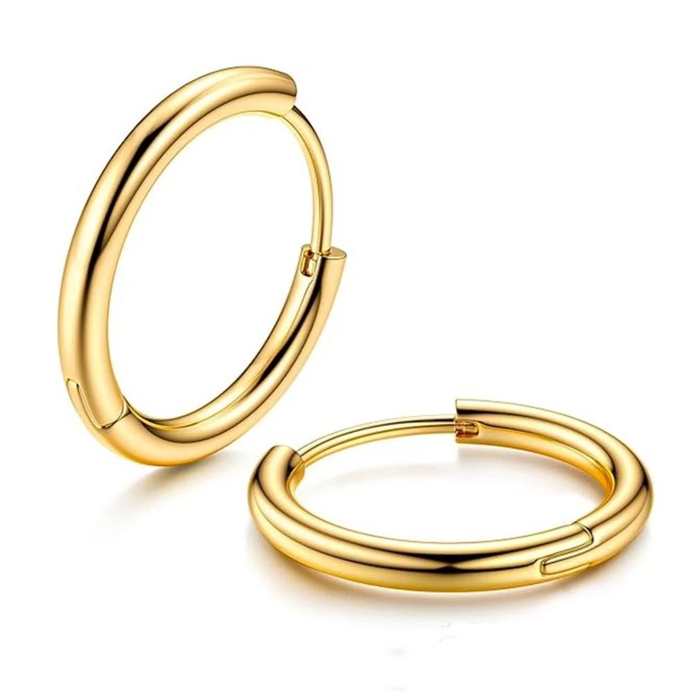 4 pairs Simple Stainless Steel Earrings Minimalist Earrings Set Small Hoop Earrings Party