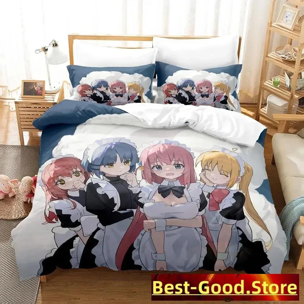 Gotou Hitori Bedding Set Single Twin Full Queen King Size Bed Set Adult Kid Bedroom Duvetcover Sets Anime Parure De Lit Bed