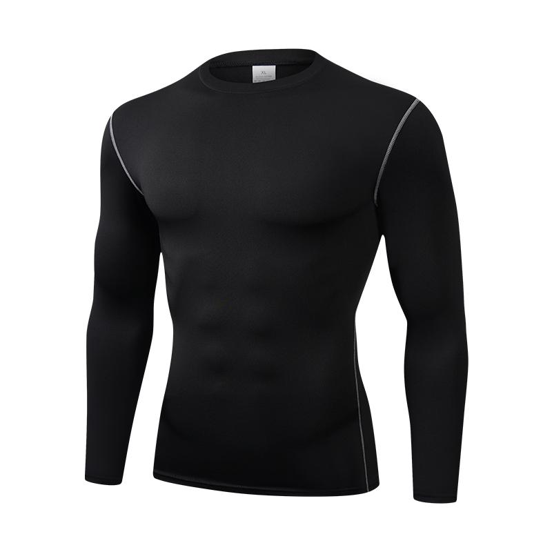 Men's T-shirt Men's Running Sports T-shirt Men's Fitness Top T-shirt Quick Drying Tight Training Gym Sports Running Shirt Jersey
