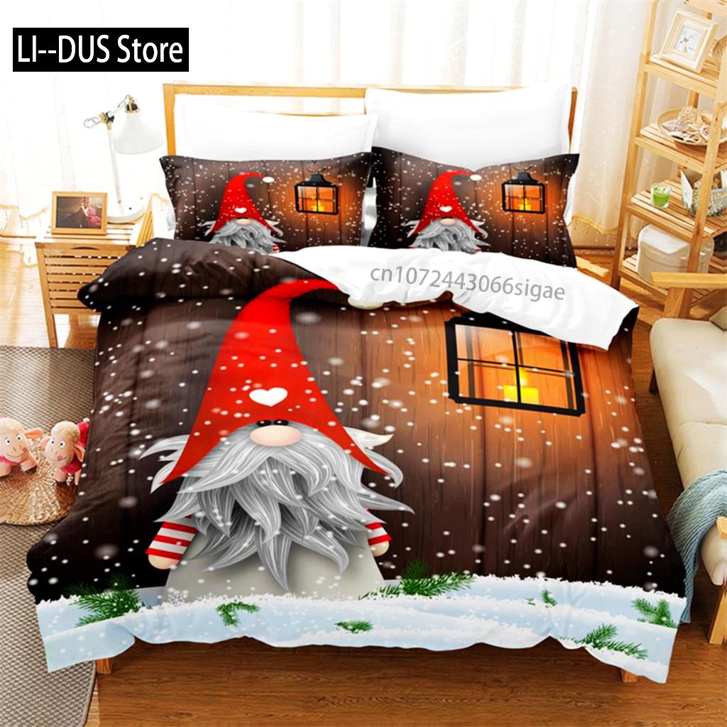 

Santa Claus Bedding Set Duvet Cover Set 3d Bedding Digital Printing Queen Size Bedding Set Fashion Design EU Single(135*200cm)3pcs