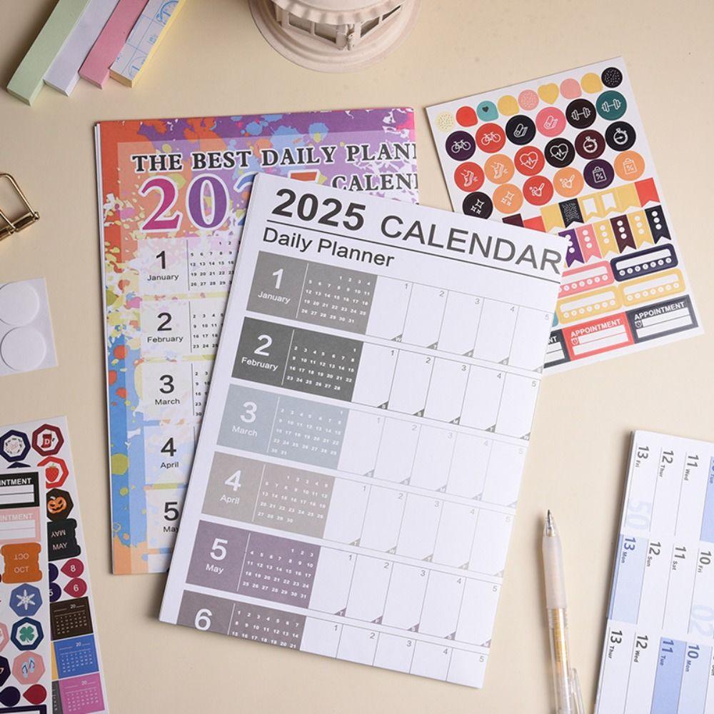 Agenda Schedule 2025 Wall Calendar Planner 365 Days Plan Check List Sheet Student