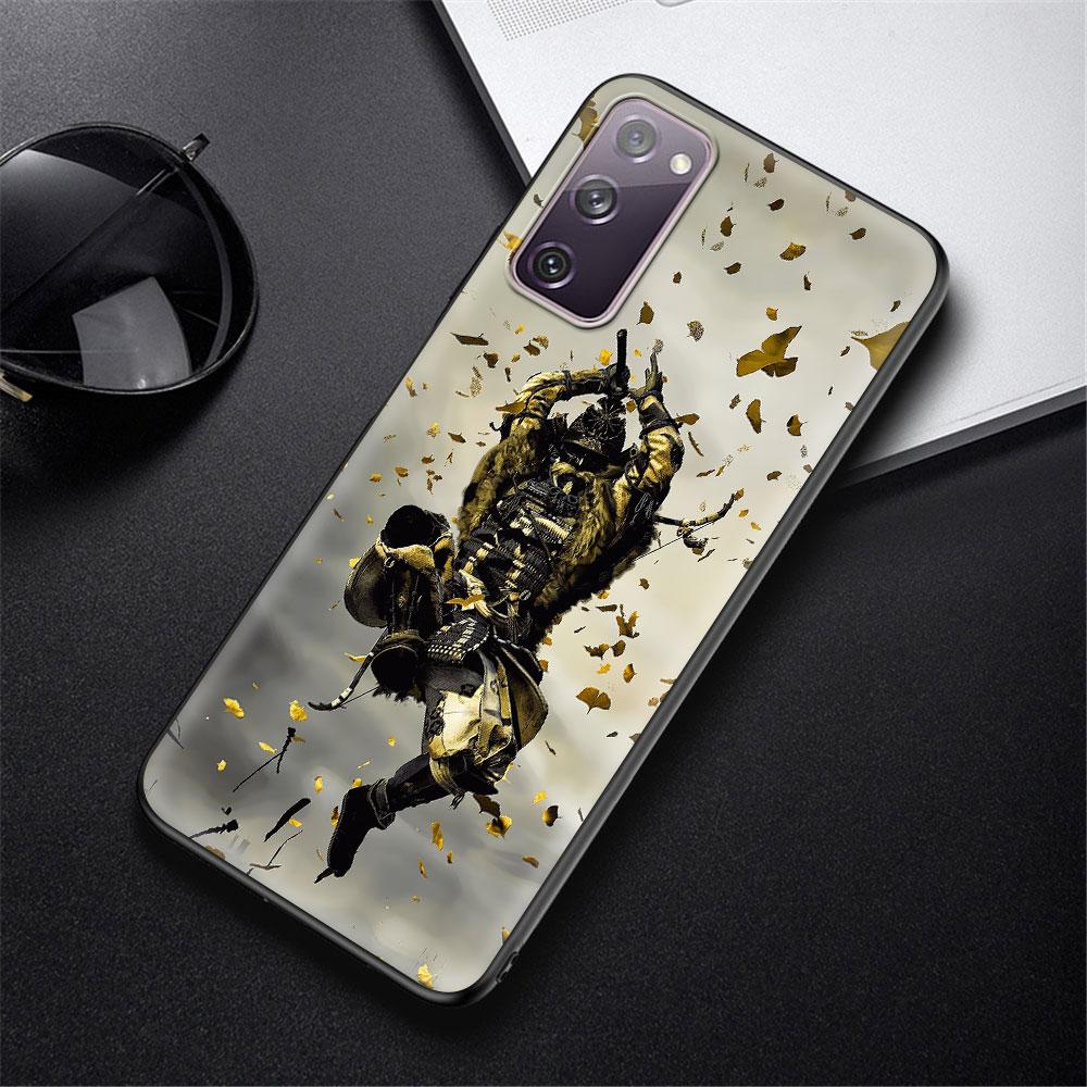 Samurai Black Soft Phone Case for Samsung Galaxy S21 S20 FE Note 20 Ultra S10 Lite S9 Plus S8 S10e TPU Cover Shell