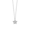 925 Sterling Silver 14k Gold Plated Zircon Necklace for Women Star Double Pendant Clavicle Chain Simple Temperament Jewelry