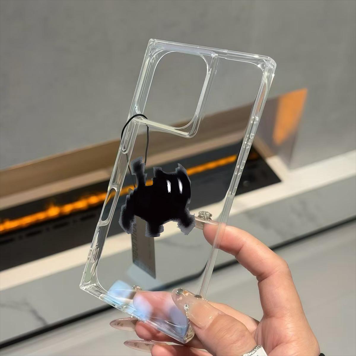 

Transparent Square Back Tube Case Casing Protection For iPhone 14 Pro Max 11 15 Plus 16 ProMax 12 13 Anti-Oxygen,Shake Cat Pattern iphone 11 ProMax