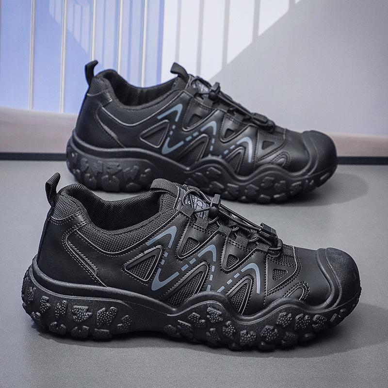 Mens Sneakers SpringAutumn Breathable Wear Resistant Tooling Shoes Platform Non-slip Outdoor Hiking Travel Shoes Tenis Masculino