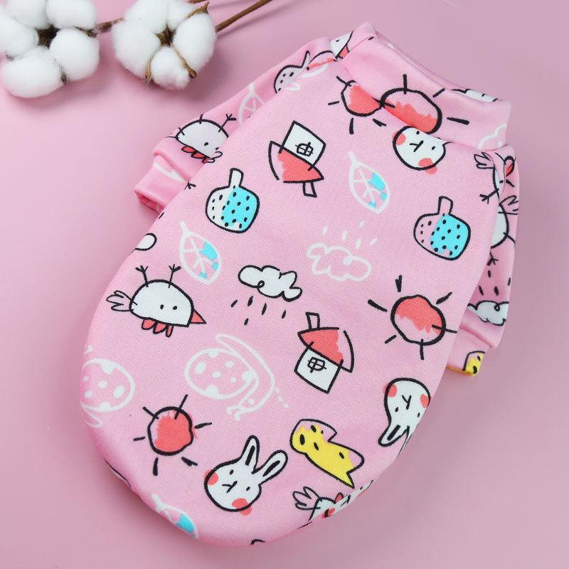 Adorable Pattern Print Small Dog Clothes Pullover Winter Warm Pet Clothing For Chihuahua French Bulldog Pug Puppy Cat Dogs Pets Sweatshirt
