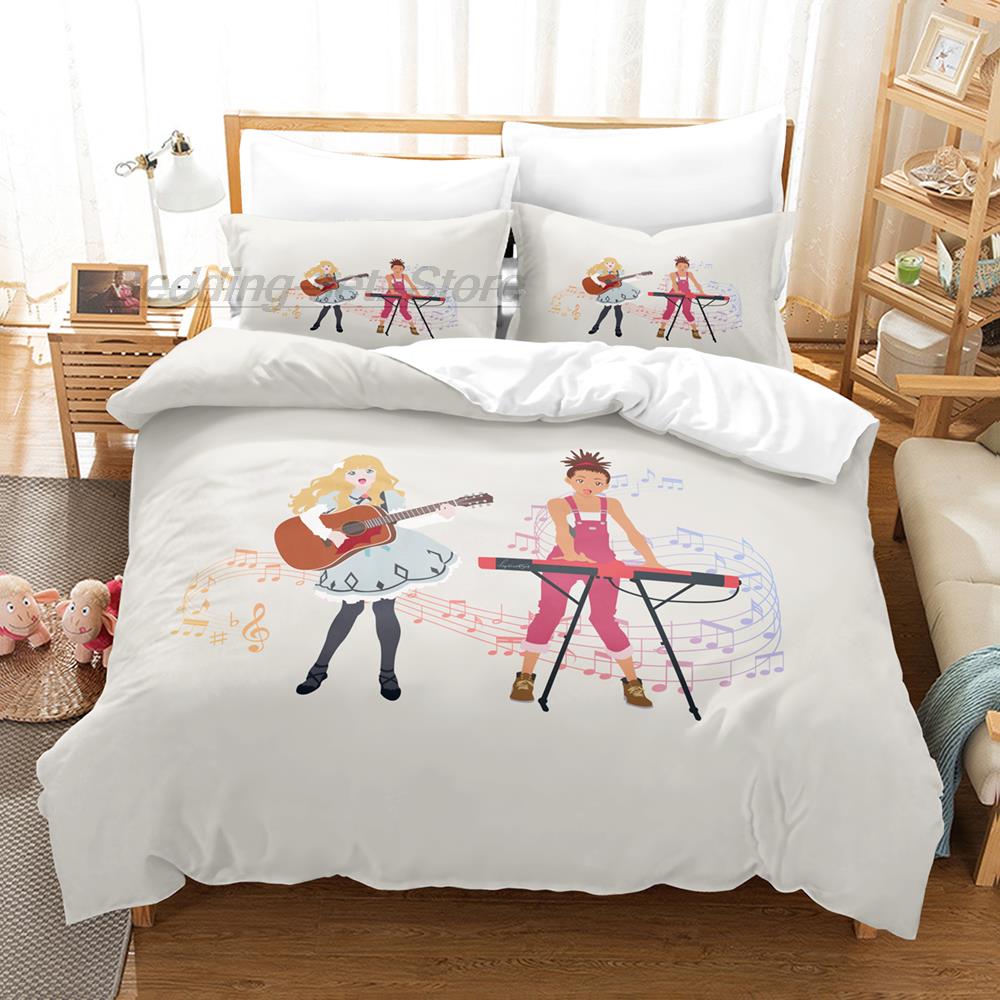 New Carole Tuesday Bedding Set Single Twin Full Queen King Size Bed Set Aldult Kid Bedroom Duvetcover Sets Anime Bed Sheet Set