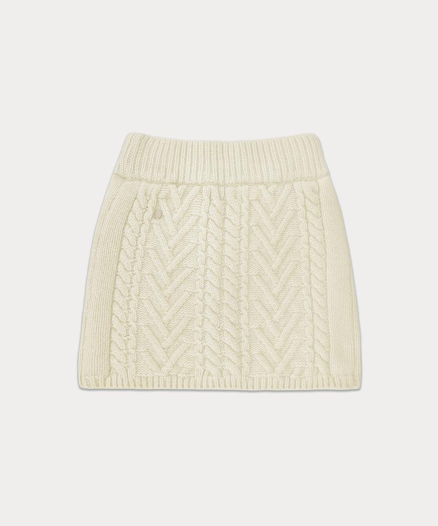 Sseomweeobeoteo Colleen Cable Knit Skirt - Ivory