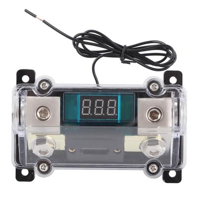 Sicherungshalter Verteilerblock 1x0GA Eingang 1x4GA Ausgang Mit Digitaler Spannungsanzeige für Auto Yacht Audio