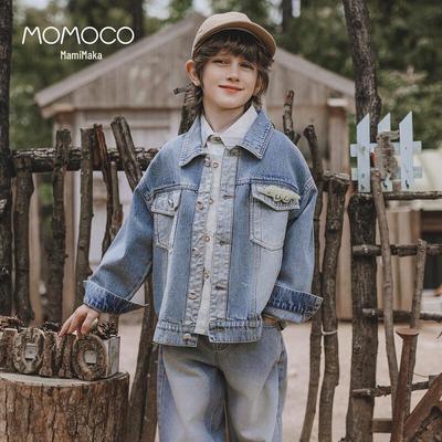 Mamimaka Boys' Trendy Denim Jacket (2026 Spring/Autumn Collection)