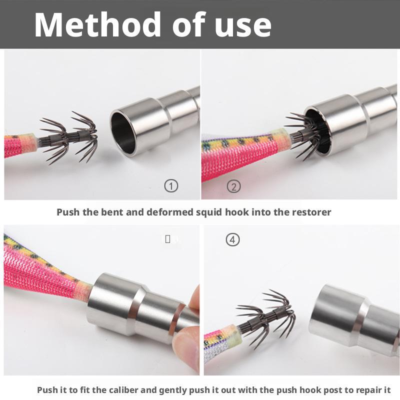 Squid Hook Corrector Octopus Hook Stainless Steel Repair Tool Can Restore Deformed Fishhook Fishing Tackle Accessories