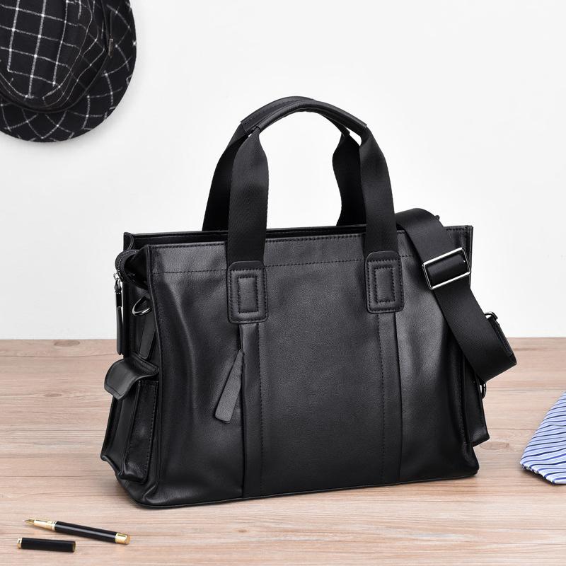 Herren Aktentasche Handtasche Großvolumige Lässige Dokumententasche Horizontale Laptoptasche
