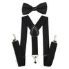 Boys Girls Kids Adjustable Elastic Y-Back Braces Baby Suspenders Set Bow Tie Butterfly NeckTie Weddi