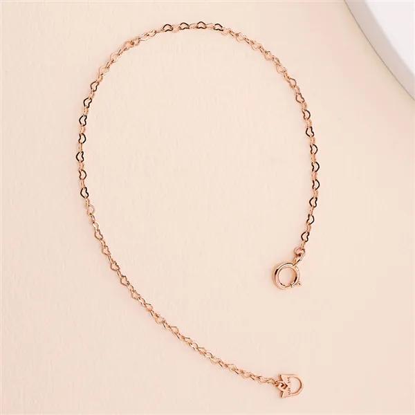 14K bracelet chain gold bracelet heart