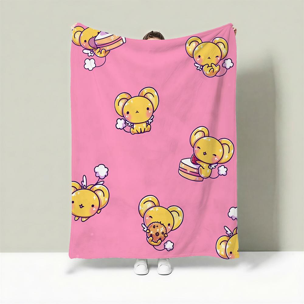 Anime C-Cardcaptor Sakura Throw Lightweight 240g Flannel Blanket Soft Skin-friendly for Summer Cooling