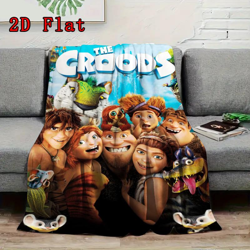 The Croods 2D Flat Pattern Flannel Blanket High quality All Seasons Warmth and Comfort Perfect for Christmas Gifts.DMT0925536