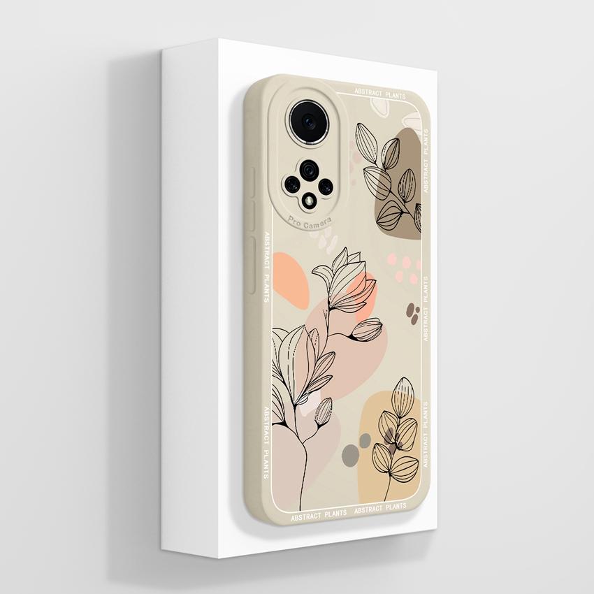 For Huawei Nova 9 10 11 Pro Y60 Y72 Phone Casing Pretty Watercolor Flowers Patterns Liquid Silicone Anti Drop Premium Protection Cover For Huawei Case