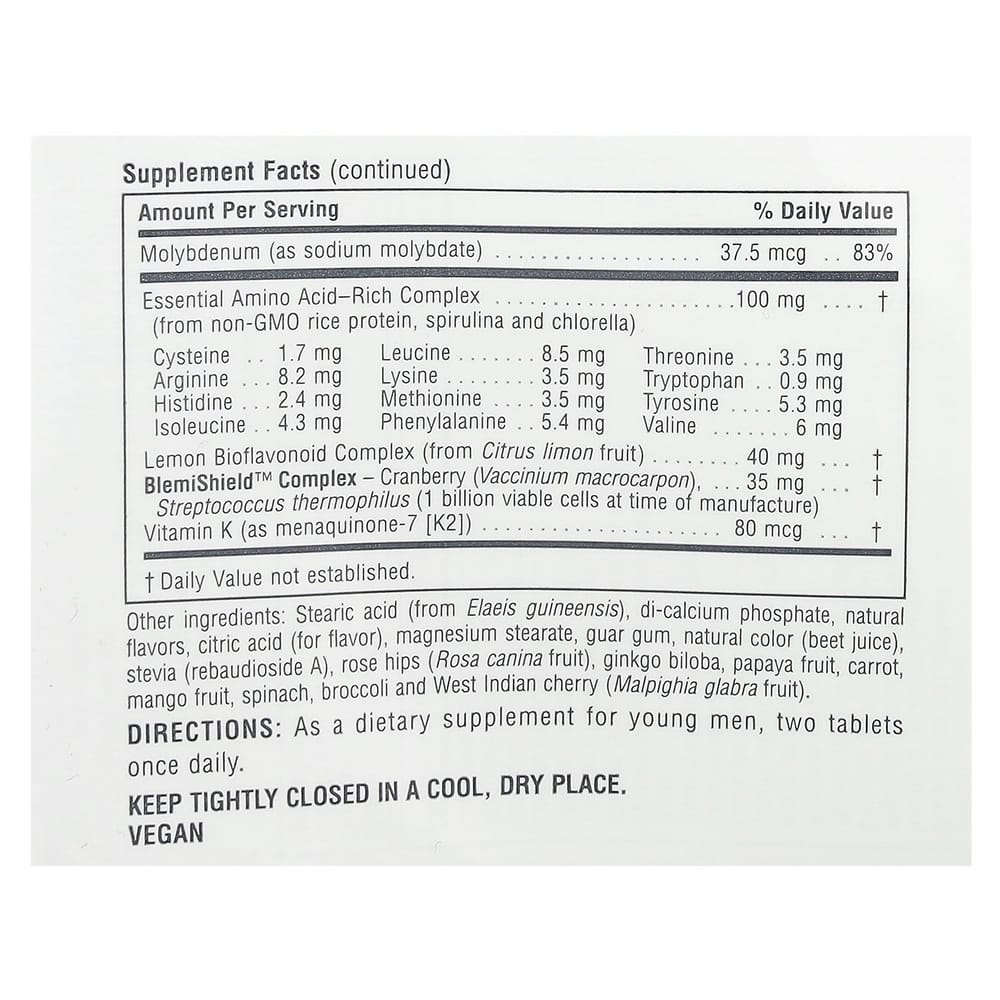 NaturesPlus Source of Life Power Teen Pro chlapce Divoká bobule Žvýkací 60 tablet