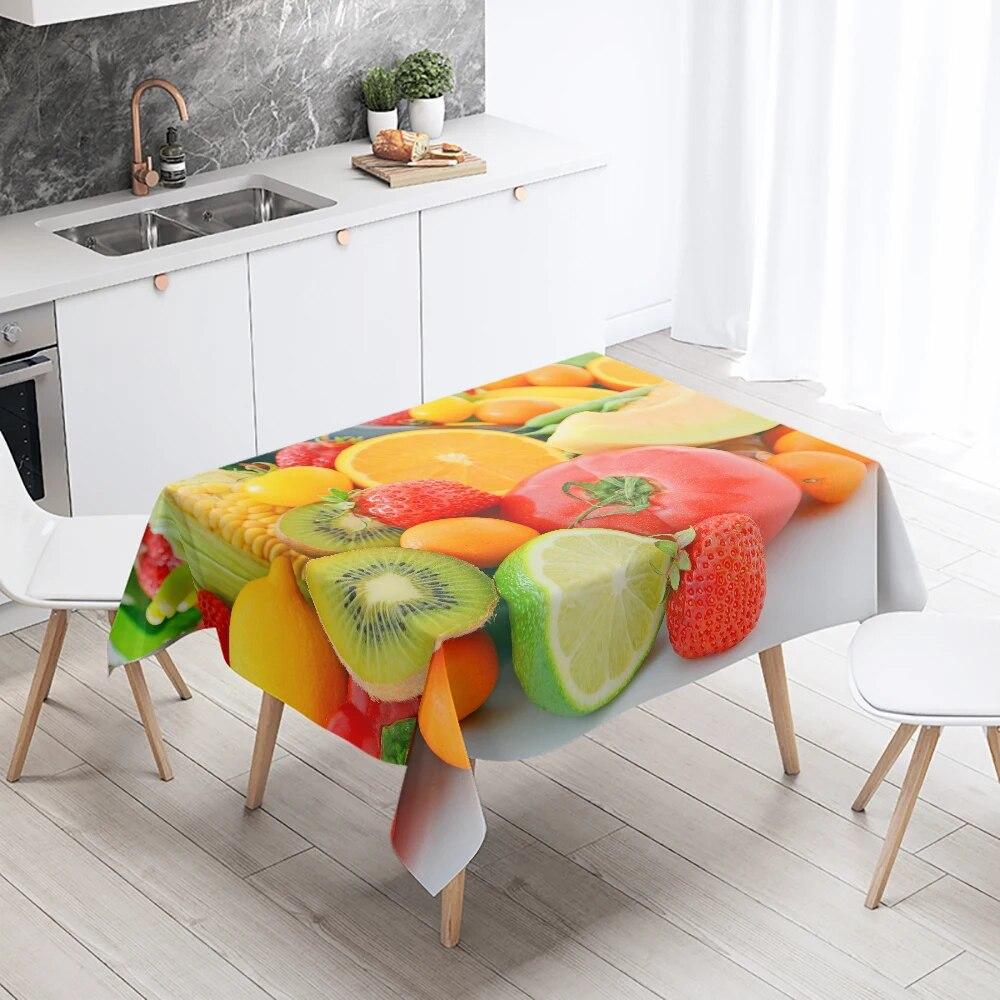 Gourmet Petit Cake Tablecloth Waterproof Rectangular  Wedding Party Decoration Restaurant Kitchen Home