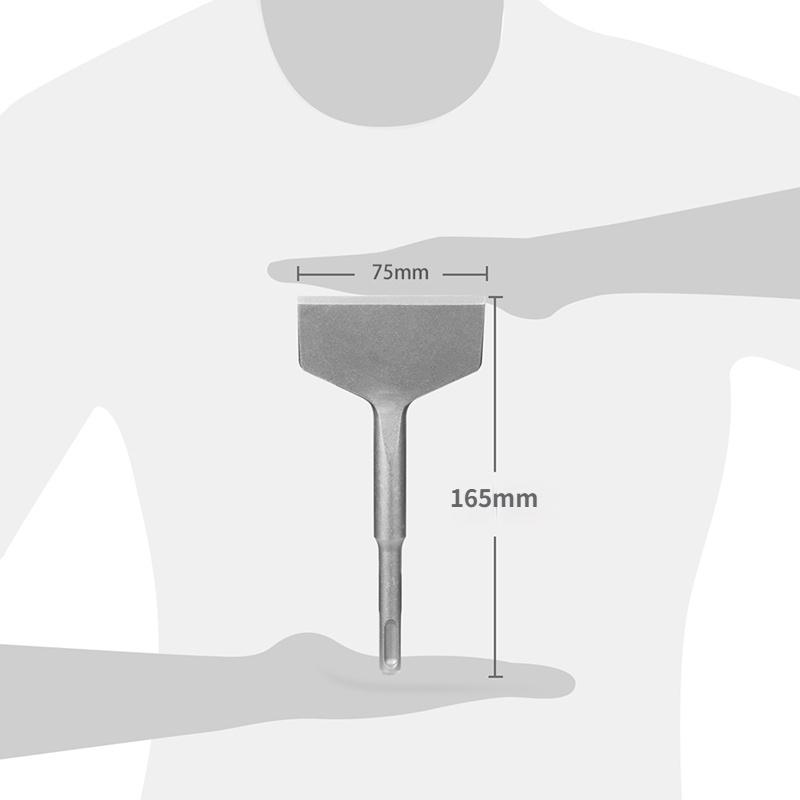3 Zoll breiter elektrischer Hammermeißel, abgewinkelt, robuster, gebogener Fliesenmeißel, 15–20 Grad abgewinkelt