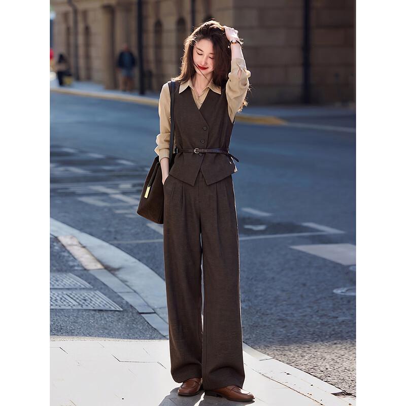Autumn Retro Vest, Shirt & Trousers Set