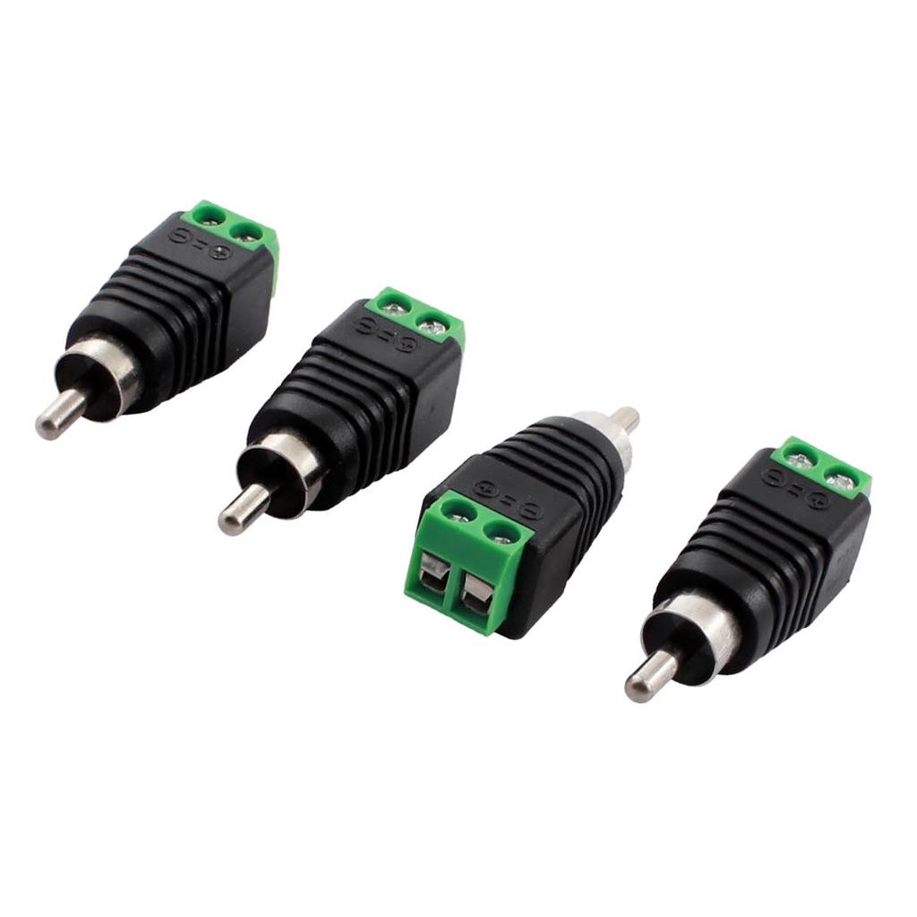 Para PCB AV RCA de salida conc/éntrica 4 Enchufe hembra negro de mesa 10 piezas