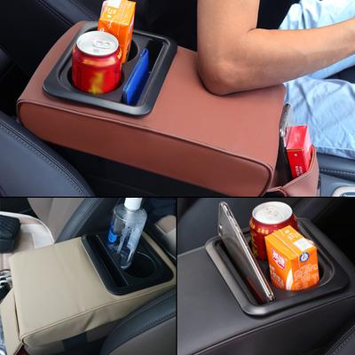 Cuscino per bracciolo auto, scatola portaoggetti per bracciolo, accessori per auto con portabicchieri, supporto per mani e gomiti, anti-fatica