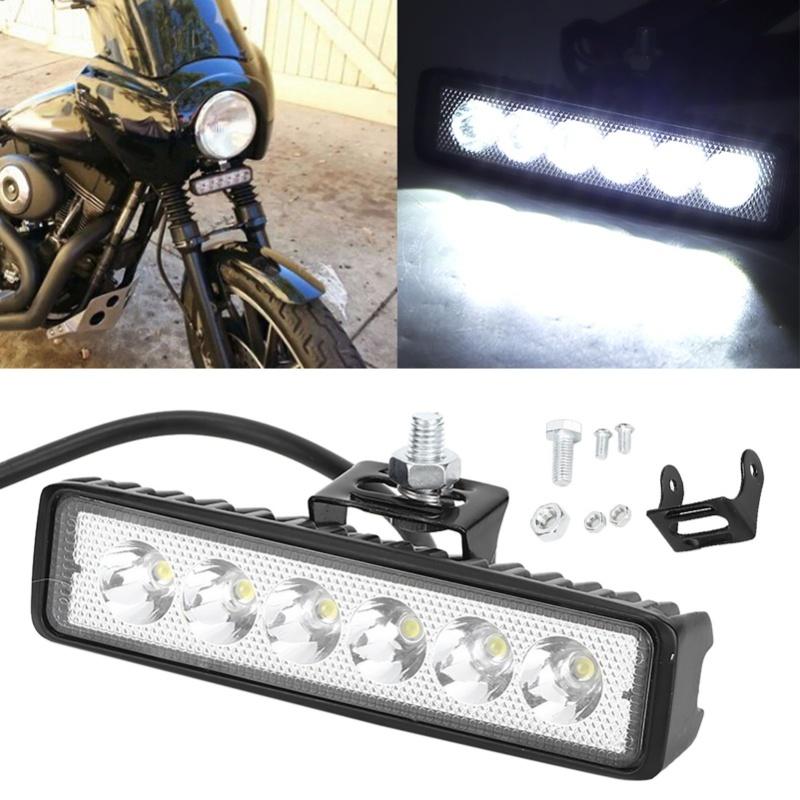 Lampa robocza listwowa 12V 18W 6 LED Światło do jazdy dziennej Modyfikacja pojazdu IP67 Czarna