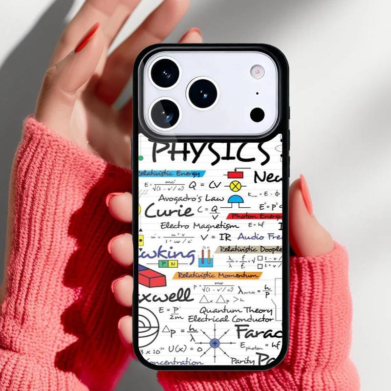 Funny Maths and Physics Design Phone Case for iPhone 17 16 15 14 13 Pro Max Back Cover for 12 11 Pro Coque