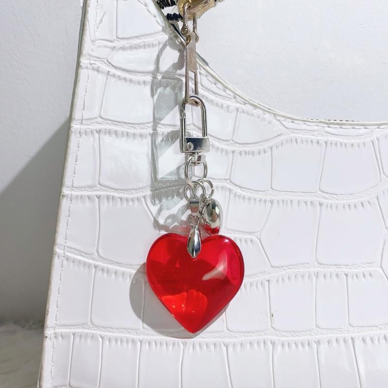 Stylish Heart Pendant Multifuntional Jewelry Fashionable Keychain Accessory Bag Ornament Suitable for Dresses and Tees