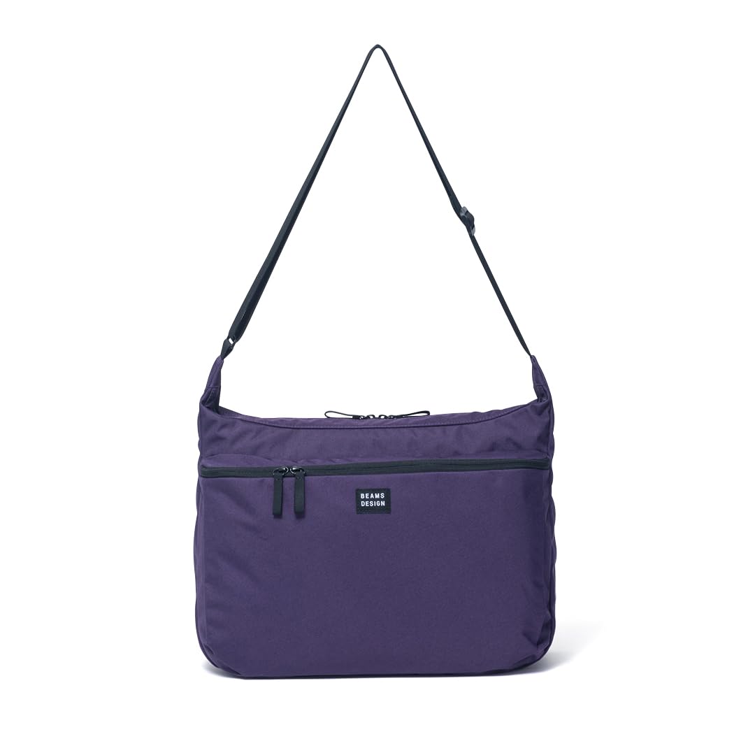 

Сумка через плечо для мужчин и для хранения формата А4 большая и маленькая фиолетовая [BEAMS DESIGN] женская, унисекс, полиэстер, легкая, размер, вместимость, практичная, карманы, фиолетовый