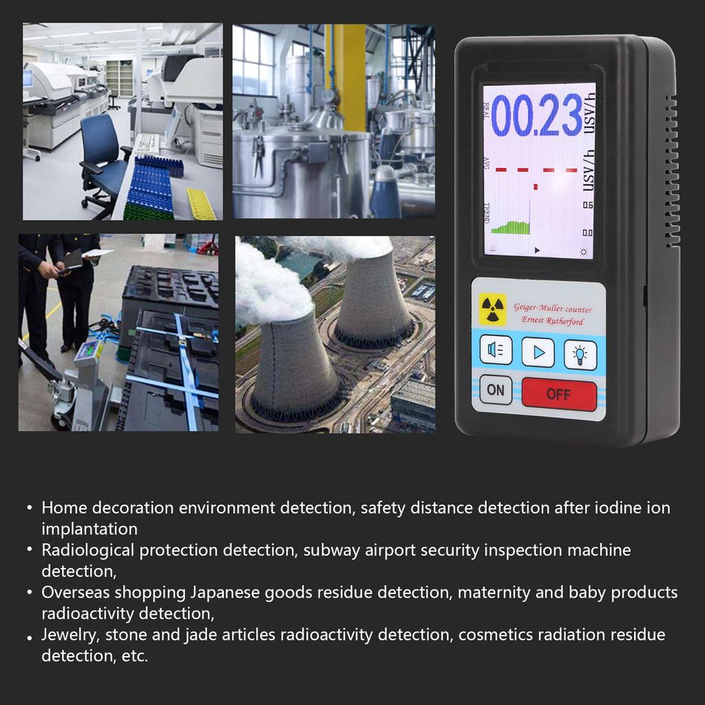 Nuclear Radiation Detector Geiger Counter Dosage Alarm Device Dosimeter Monitor Meter BR 6 Nuclear Radiation Detector