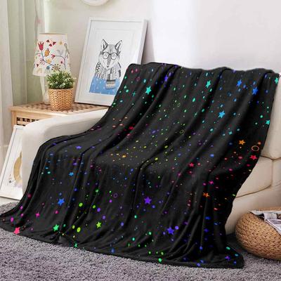 Starry Night Sky Print Decorative Throw Blanket for Sofa, Bed, Home Decor, Camping, Office, and Artistic Gift