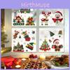 Cling Static Christmas Sticker Snowman Christmas Tree Decor Set Display Festive