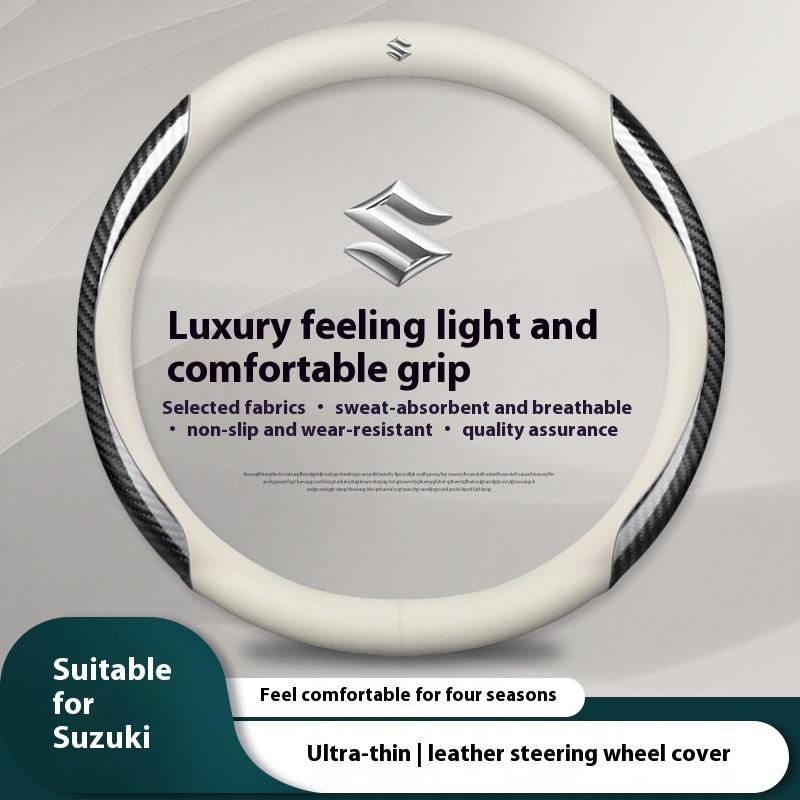 Auto Kohlefaser Leder Lenkradabdeckung Für Suzuki S-Cross Swift SX4 Vitara Jimny Grand-Vitara Baleno Celerio Ciaz Samurai