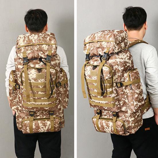 80L Large Capacity Oxford Cloth Outdoor Sports Travel Backpack Shoulder Pouch