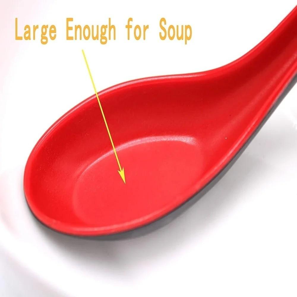 1/5/10pcs Heat-resistant Soup Spoon Drop-resistant Tablespoon Durable Ramen Spoon Kitchen Cutlery