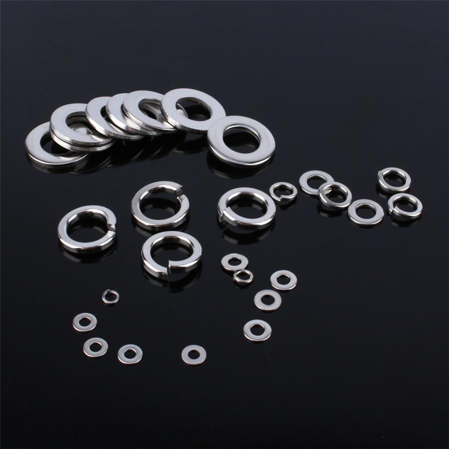 260X Stainless Steel Washer/Spring Washer Assortment Kit M2.5-M10 For Car Parts