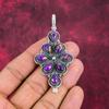 Purple Copper Turquoise Pendant, 925 Solid Sterling Silver Jewelry, Gemstone Pendant, Gift For Her Handmade Dainty Jewelry