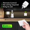 Smart Home Wireless Remote Control Socket Switch 15A EU Plug Electrical Outlet for Remote ON OFF Household Appliance Light