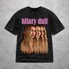 Men Women Vintage Washed T-shirts Hilary Duff Lucky Me Tour 2026 Printed Shirt Merch Harajuku Tees
