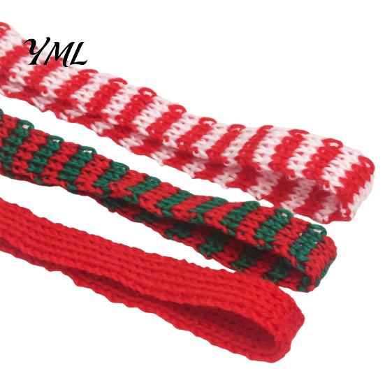 Christmas Theme Ribbon for Gift Boxes 5m Woven Wrapping And Bouquet Packaging, Decorative Holiday Packaging Knit Crafts DIY Bow Making, 0.7"