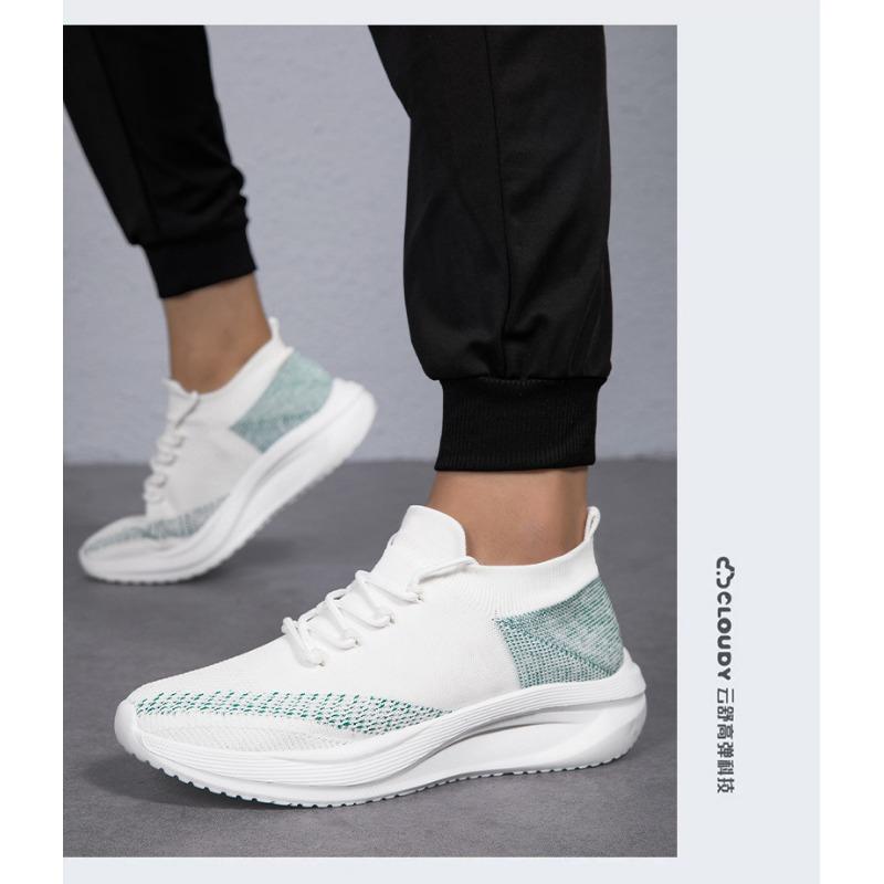 Men's Knit Mesh Breathable Sneakers Non-slip Cushioning Lightweight Casual Sports Shoes